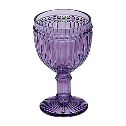 Loreta Purple Goblet - Embossed