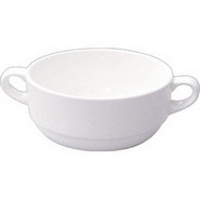 Classic White Stacking Soup Cup With Handle - 275ml (9.5oz)
