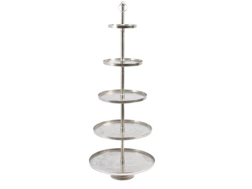 Large Silver 5 Tier Cake Stand