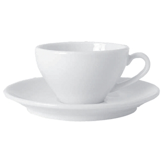 Classic White Tea / Coffee Cup & Saucer - 230ml (8oz).