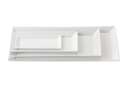 Zen White Rectangular Plate - Large