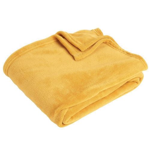 Mustard Yellow Fleece Picnic Blanket - 200*200cm