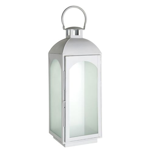 Forg White Frosted Glass Lantern - H50cm