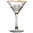Oslo Vintage Gold Rim Cut Glass Martini Glass