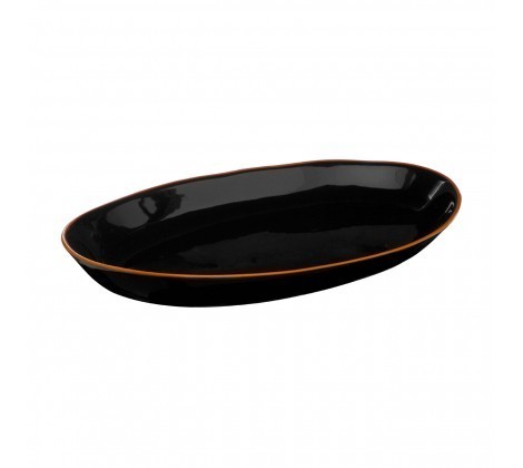 Analie Oval Black Platter - 49cm