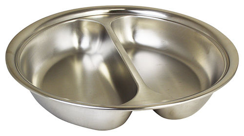 Stainless Steel Round Divided Food Pan - 39cm