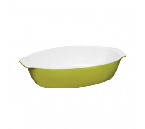 Greta Lime Green Oval Roasting Dish - 36cm