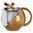 Chalice Two Tone Glass Gold Teapot - 650ml