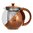 Chalice Two Tone Glass Copper Teapot - 650ml
