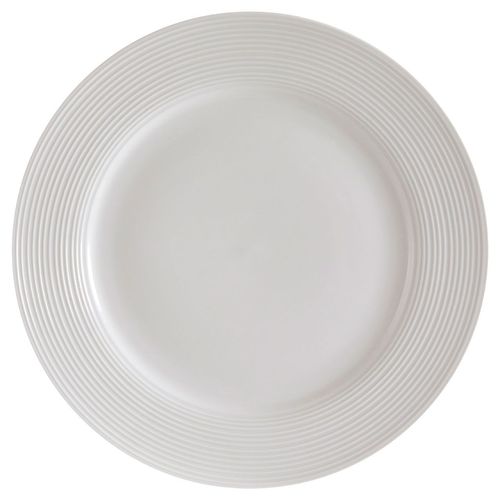 Cornista White Ribbed Dinner Plate - 28cm