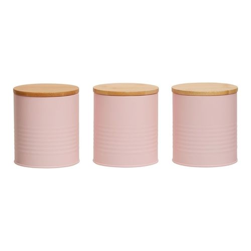Ted Pink Canisters Bamboo Lid