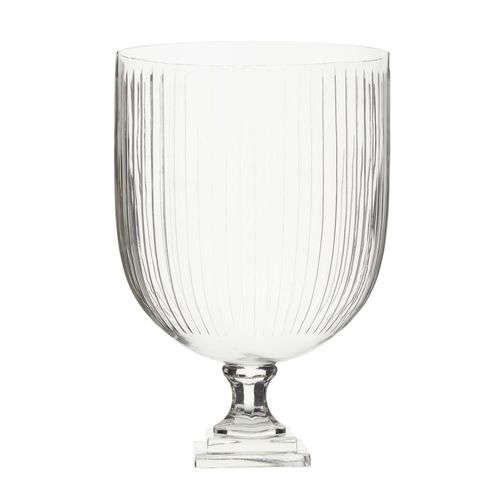 Diana Ribbed Glass Candle Holder - Large