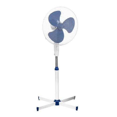 White & Blue Oscillating Floor Standing Fan - 60cm dia