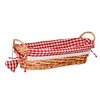 Red Gingham Oblong Willow Basket