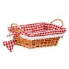 Red Gingham Small Rectangular Willow Basket