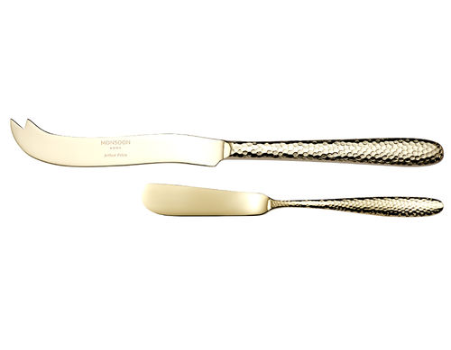Mirage Gold Cheese & Butter Knife Set